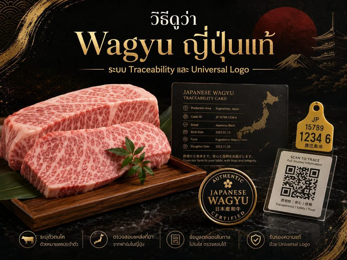 วิธีดูว่า Wagyu ญี่ปุ่นแท้: ระบบ Traceability และ Universal Logo