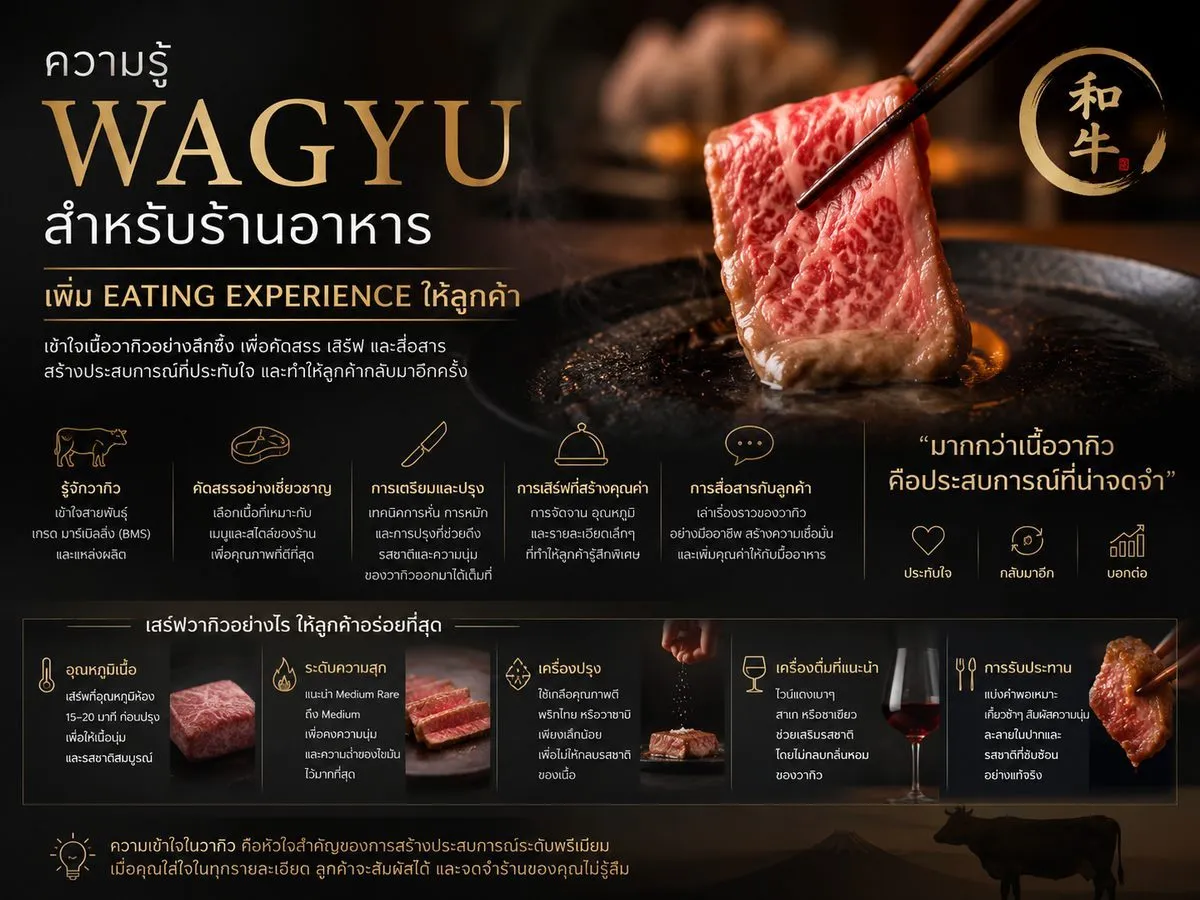 ความรู้ Wagyu สำหรับร้านอาหาร: เพิ่ม Eating Experience ให้ลูกค้า
